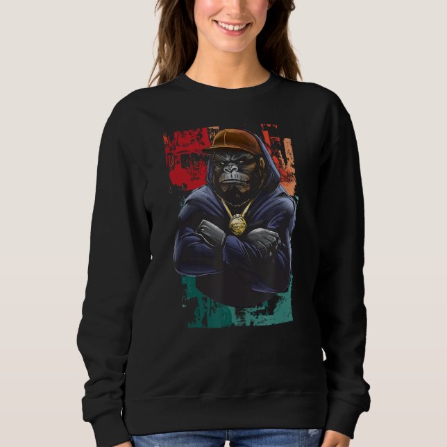 Sweatshirt Monkey Faire une déclaration avec notre Cool Goril (Devant)