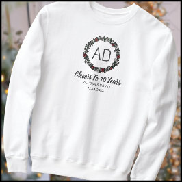 Sweatshirt Monogramme moderne Couples 10e anniversaire
