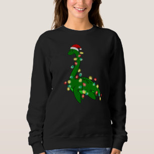 Sweatshirt monstre de noël moche père Noël Loch ness