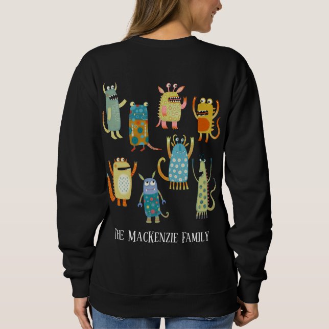Sweatshirt Monstres Fun personnalisé (Dos)