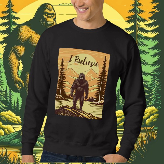 Sweatshirt Monts Retro Bigfoot Vintage Sasquatch (Créateur téléchargé)