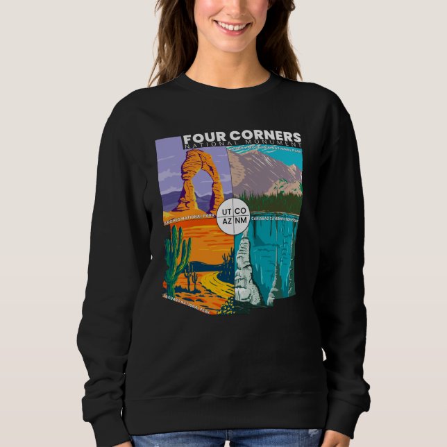 Sweatshirt Monument national des quatre coins avec parcs nati (Devant)