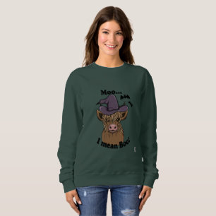 Sweatshirt Moo Je Veux Dire Boo Witch Cow