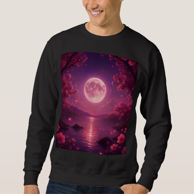 Sweatshirt Moonlit Cherry Blossom Serenity (Devant)