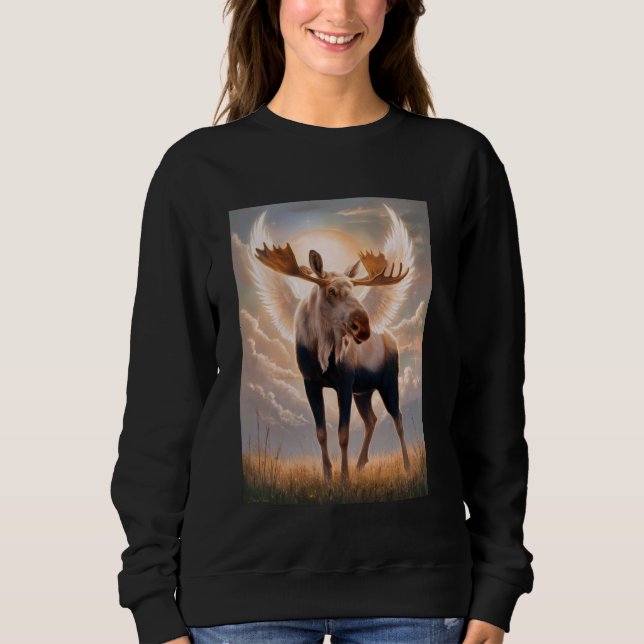 Sweatshirt Moose Spirit Guide Animal Nature Lover Faune Pour (Devant)