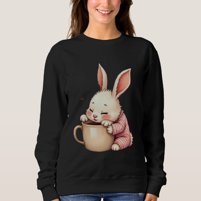 Sweatshirt Morning Snuggles Bunny Brew Bliss Cocoa & Cuddles  (Devant)