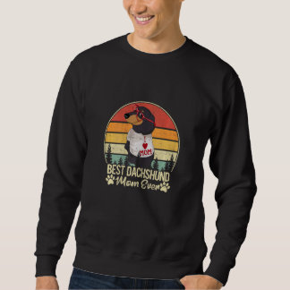 Sweatshirt Mot de la meilleure maman de dachshund vintage pou