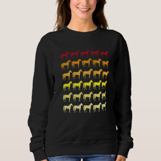 Sweatshirt Motif Animal Rétro Cheval  
