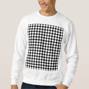 Sweatshirt Motif de diamants noir et blanc par Shirley Taylor