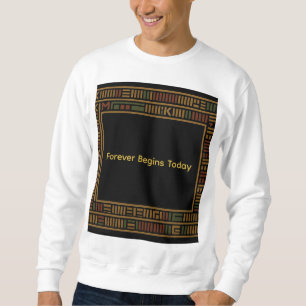 Sweatshirt Motif de Kente d'or africain