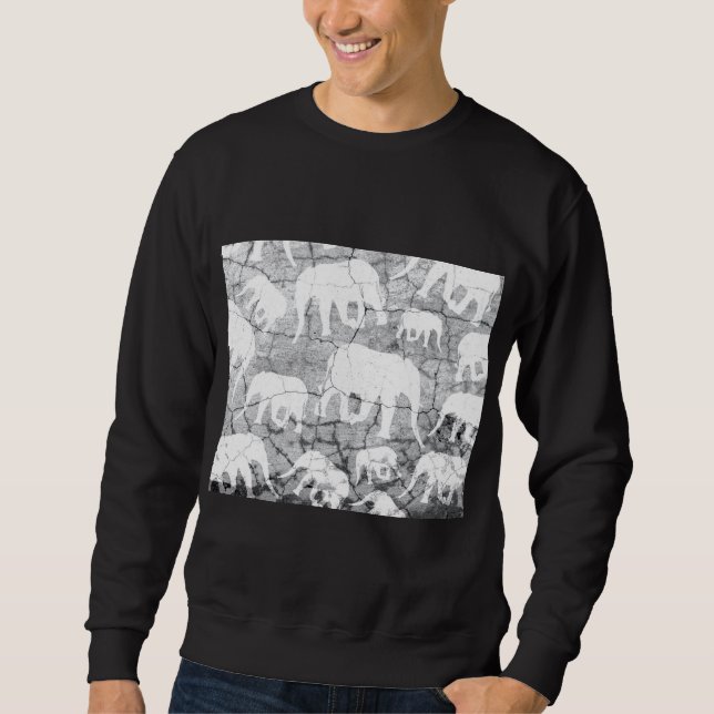 Sweatshirt Motif en béton éléphant (Devant)