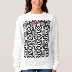 Sweatshirt Motif rayonnant noir blanc Thunder_Cove