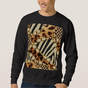 Sweatshirt Motif sans couture Leopard Poster de animal