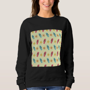 Sweatshirt Motif Vector Sans Seamless De Pêche Et De Starfish