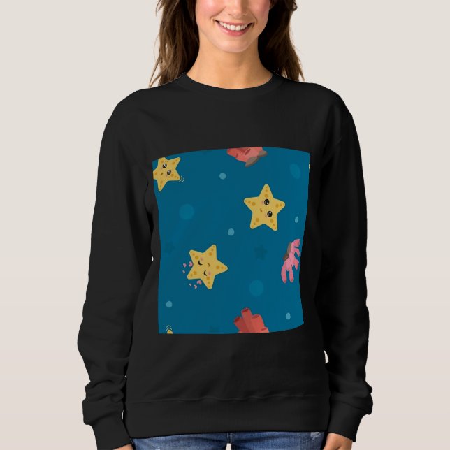 Sweatshirt Motif vectoriel du tube de pêche (Devant)