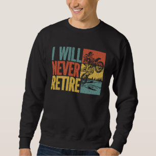 Sweatshirt Moto de Motocross Rétro Mx Grand-père Vélo Dirt Bi