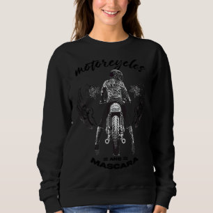 Sweatshirt Moto Femme Et Mascara Biker Girl Lifestyle