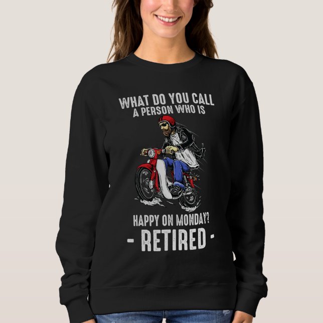 Sweatshirt Motocyclette retraitée Motocyclette lundi 1 (Devant)