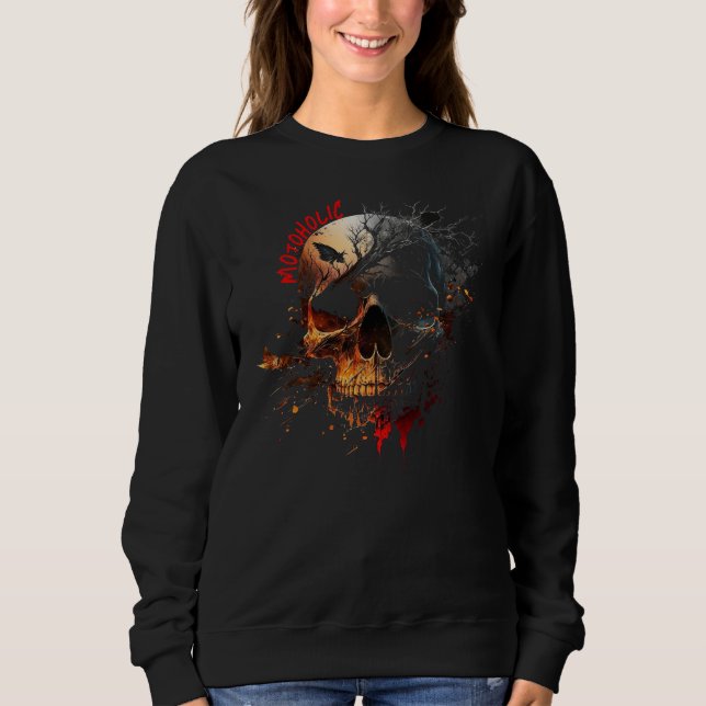 Sweatshirt Motoholic aquarelle (Devant)
