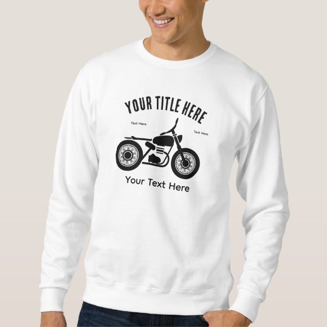 Sweatshirt Motorcycle Ride Speed and Freedom Design (Devant)