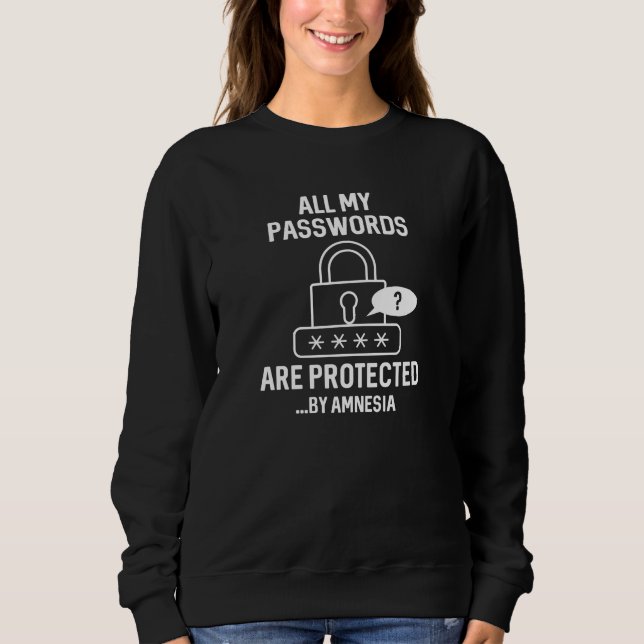 Sweatshirt Mots de passe d'amnésie (Devant)