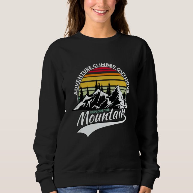 Sweatshirt Mountain and Forest Scene Silhouette  29 (Devant)