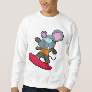 Sweatshirt Mouse as Snowboarder