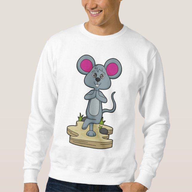 Sweatshirt Mouse at yoga (Devant)