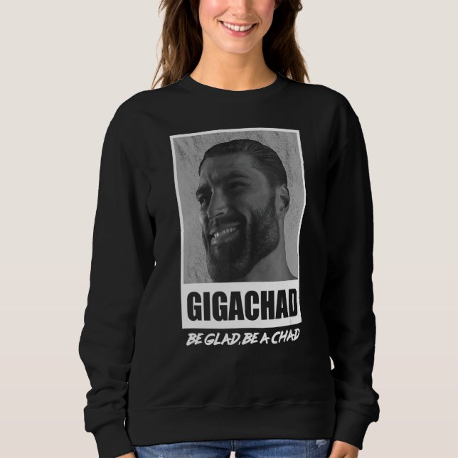Sweatshirt Moyenne Sigma Homme Gigachad Mème (Devant)