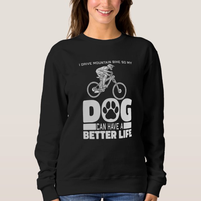 Sweatshirt Mtb Dog Biker Biking - Mountain Bike Premium (Devant)