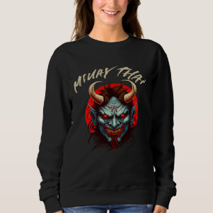 Sweatshirt Muay Thai Oni démon en colère MMA Boxe thaïlandai