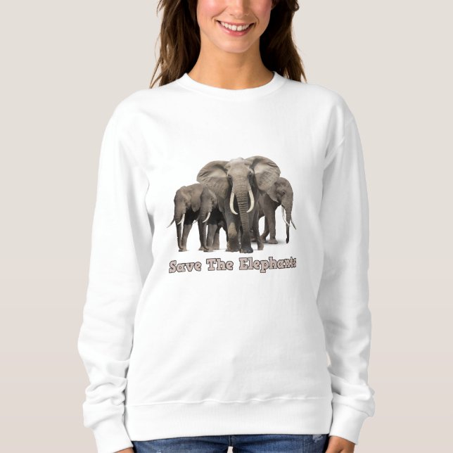Sweatshirt Mug de voyage des éléphants africains (Devant)