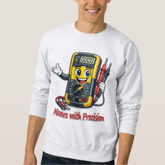 Sweatshirt Multimeter Cartoon Measure With Precision Sweatshi