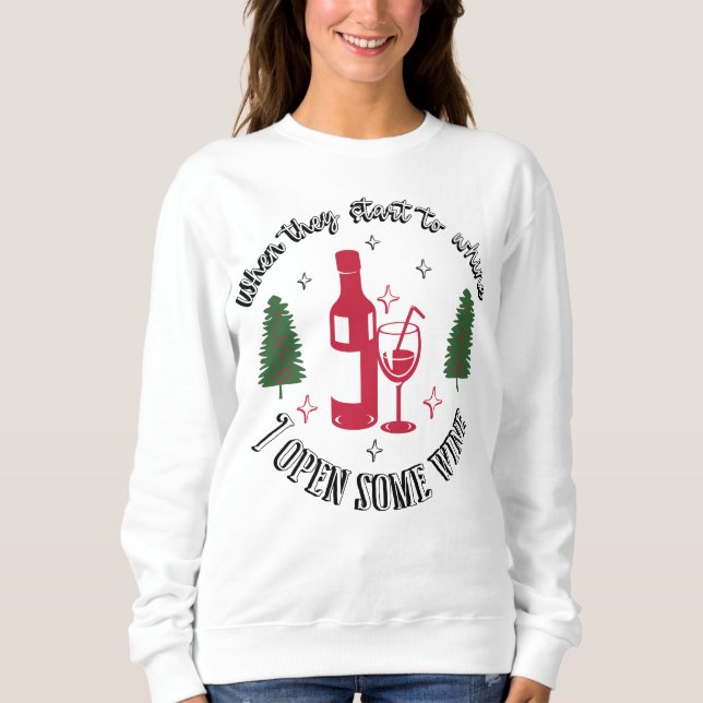 Sweatshirt Mum Vin de vacances Humour Sweater (Devant)