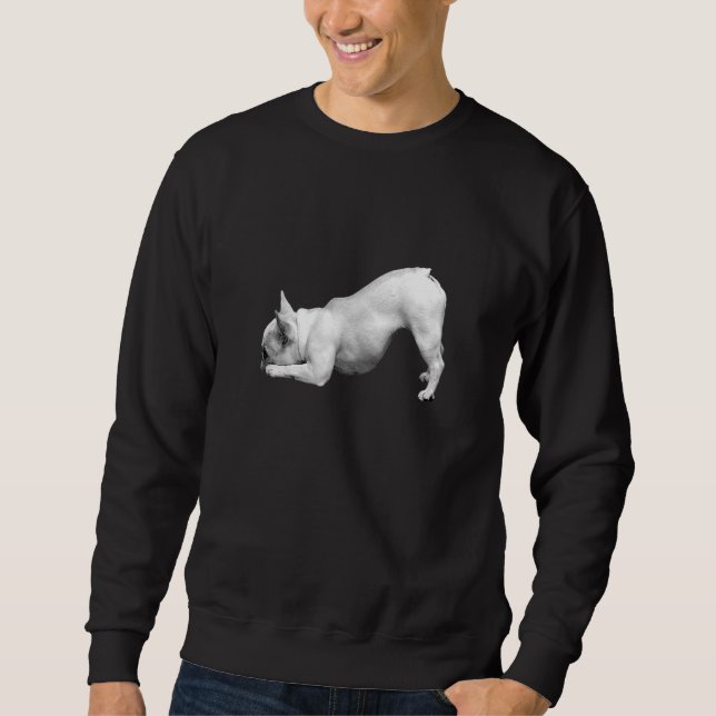 Sweatshirt Muscle de Yoga Bulldog français _3 (Devant)