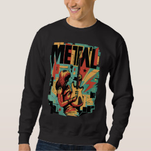 Sweatshirt Musicien de métal lourd abstrait rock and roll