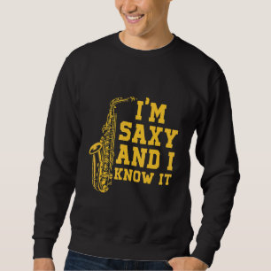 Sweatshirt Musicien saxophone Instrument de musique Jazz Band