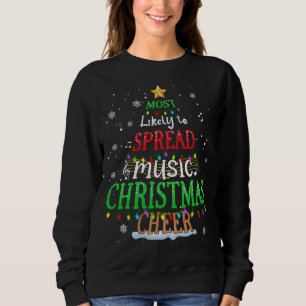 Sweatshirt Musique Arbre Noël Les Plus Susceptibles De Répand