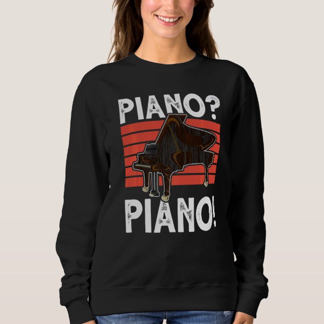Sweatshirt Musique classique Piano Player Musicien Pianiste P (Devant)