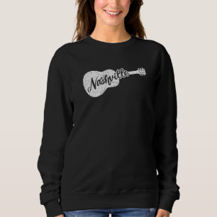 Sweatshirt Musique Country de Nashville Tennessee Guitare Rét