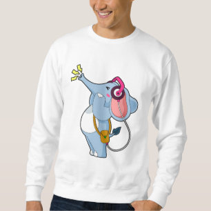 Sweatshirt Musique d'écouteur éléphant
