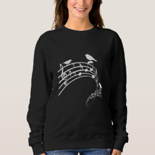Sweatshirt Musique d'oiseau     Budgie musical et notes pour 