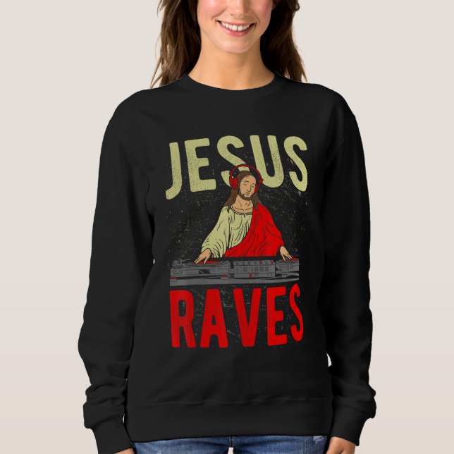 Sweatshirt Musique Électronique Edm Vinyl Tourne-disque Dj (Devant)