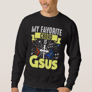 Sweatshirt Musique Guitare Mon accord favori Est La Bible De