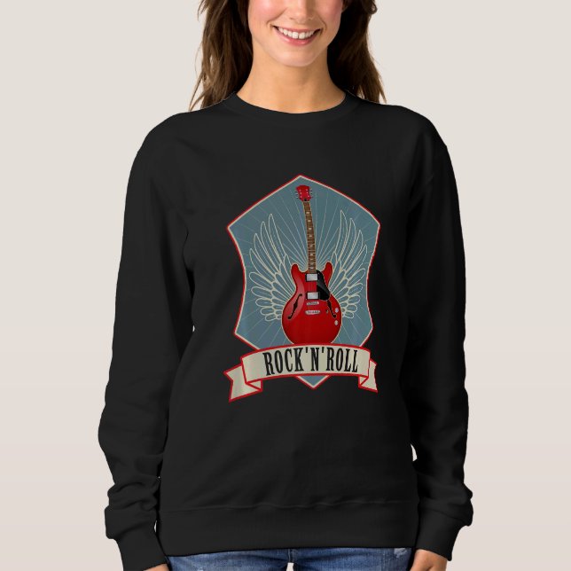 Sweatshirt Musique guitare Roch N Roll (Devant)