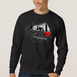 Sweatshirt Musique La Clé De Mon Coeur Rock N Roll Inspiré No