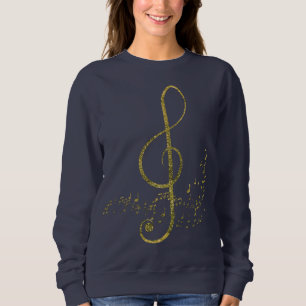 Sweatshirt Musique Shimmery d'or
