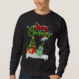 Sweatshirt Musique Ukulele Décorations de Noël Père Noël Uku