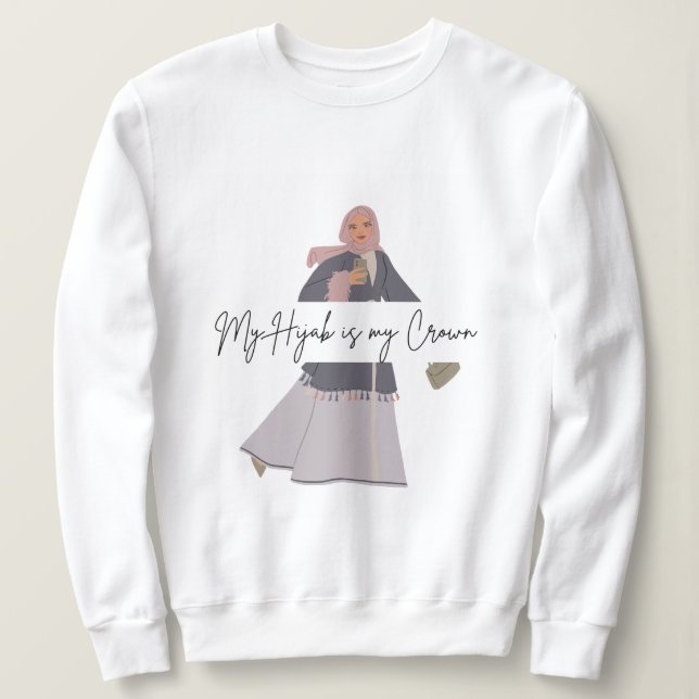 Sweatshirt musulman du Hijabi (Design devant)