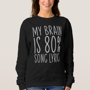 Sweatshirt My Brain Is 80 Chanson Lyrics Dit Musique
